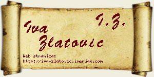Iva Zlatović vizit kartica